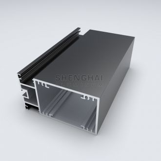 black anodized finish aluminum profile for door and window