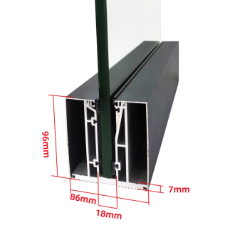 Aluminum U Shape Profiles for Commercial Glass Handrails