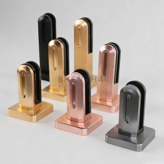 Aluminum glass balustrade clamp