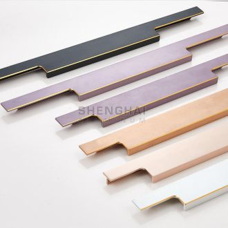 Aluminum wardrobe edge profiles handle