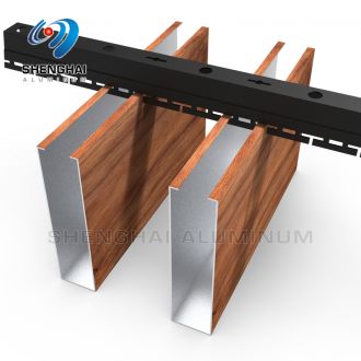 u shape linear aluminum baffle ceiling