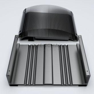 Black Anodised Aluminum Heatsink for Electrical Enclosure