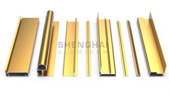 Gold Anodized Aluminum Cabinet Furniture Profile For Italy