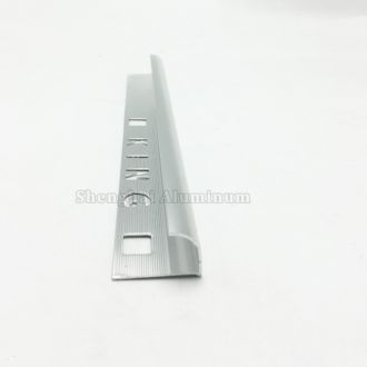 angle brushed aluminium tile trim