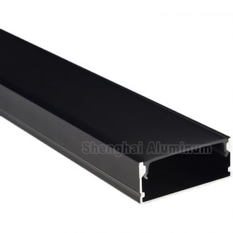 Black Anodized LED Strip Aluminum Channel U Shape