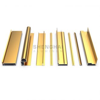 Italy gold anodized aluminum furniture profile