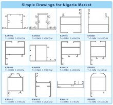 Aluminum Profile Drawings for Nigeria