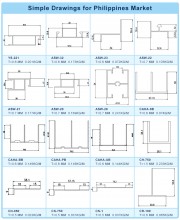 Aluminum Profile Drawings for Philippines