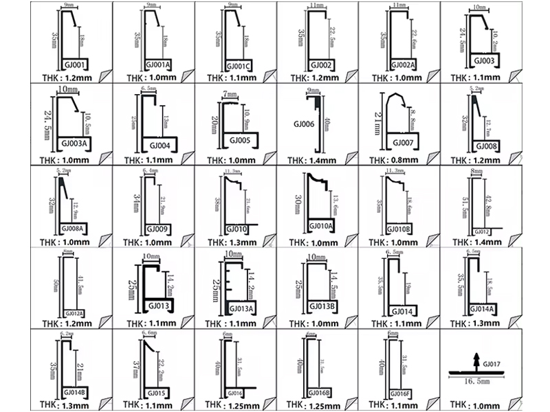 Aluminum Photo Frame Profiles Drawing