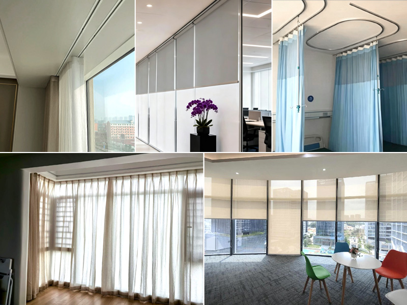 Aluminum curtain track application
