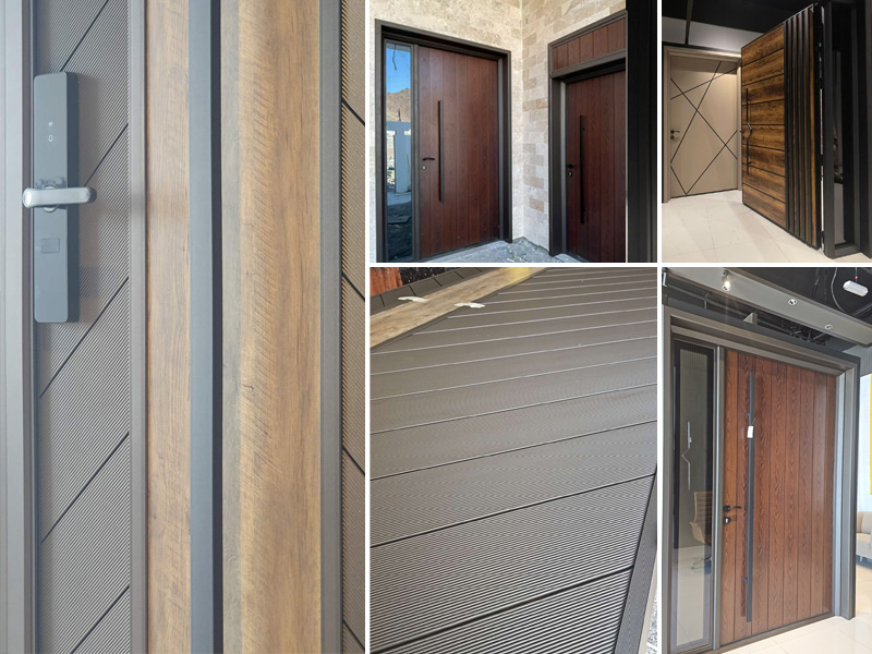 Aluminum door panel frame profiles