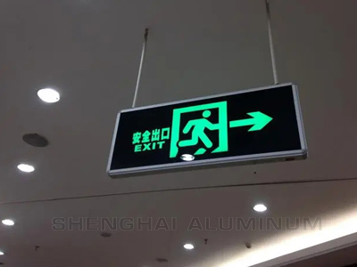 Aluminum framing for LED exit sign