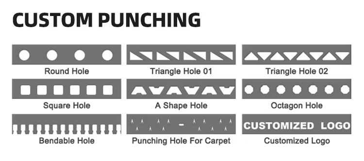 Punching aluminum tile trim Punching aluminum tile trim