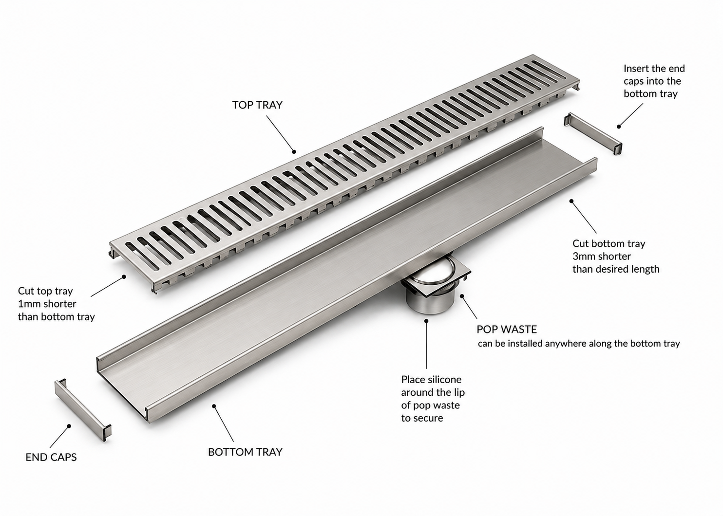 aluminum drain grate structure