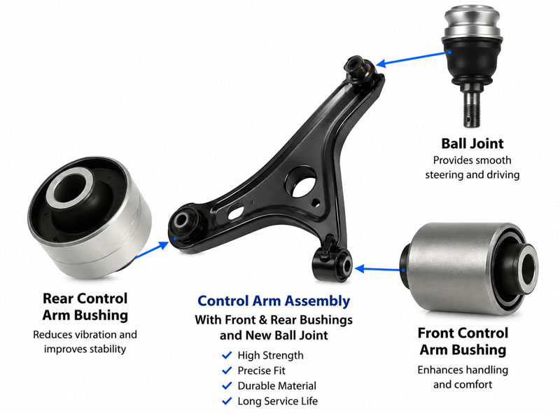 front lower control arm bushing application show