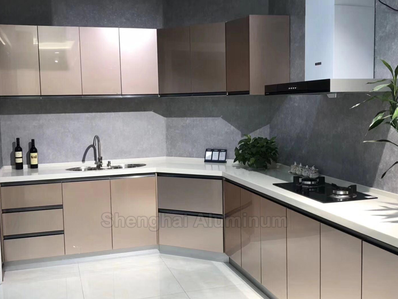 Image of Shenghai Aluminium Kitchen Cabinet Profile for Kuwait Image of Shenghai Aluminium Kitchen Cabinet Profile for Kuwait