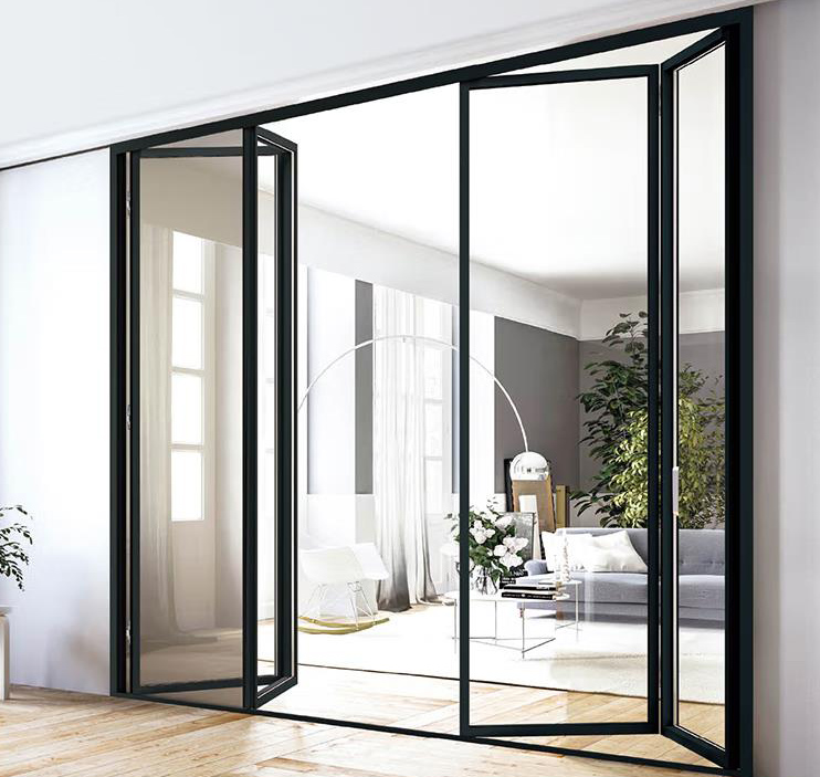 4 panel aluminium glass bifold doors