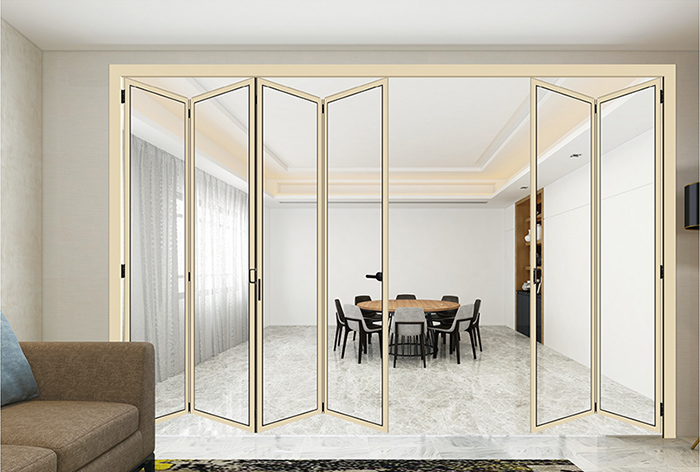 6 panel bifolding aluminium doors supplier