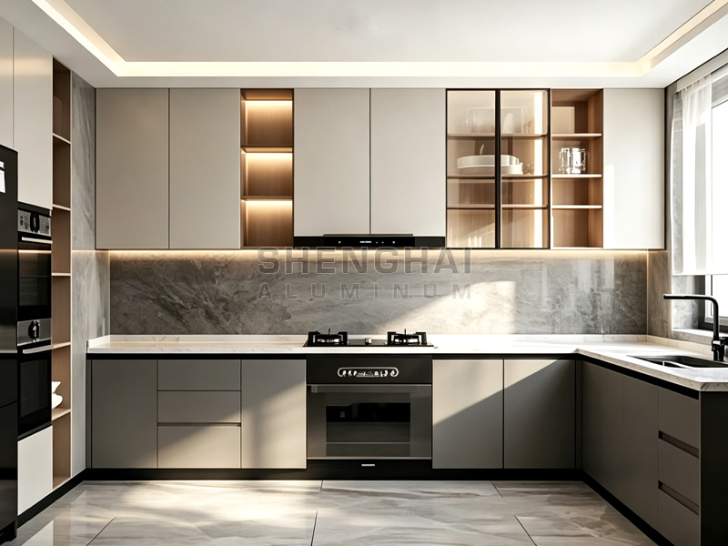 Aluminium profile for kitchen cabinets