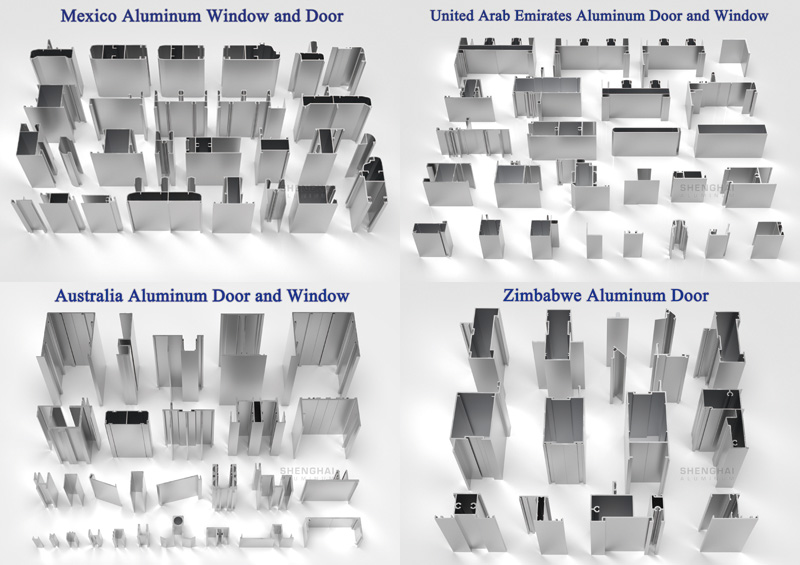 Aluminum door and window profile for Mexico,Yemen,Australia,Togo