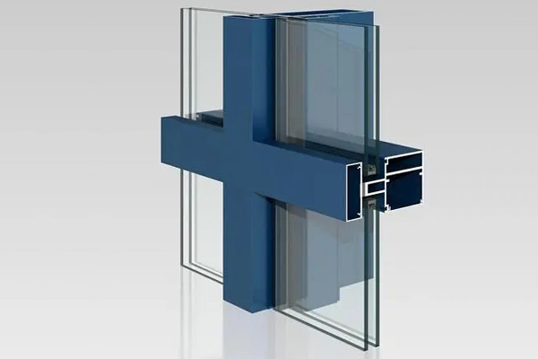 Aluminum extrusion curtain wall