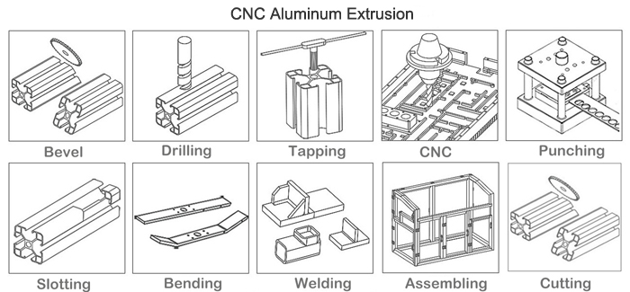 Aluminum extrusion profile CNC