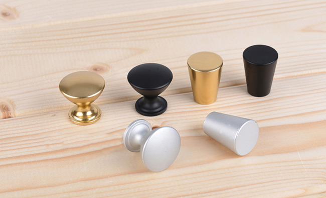 Aluminum knob profile for cabinet