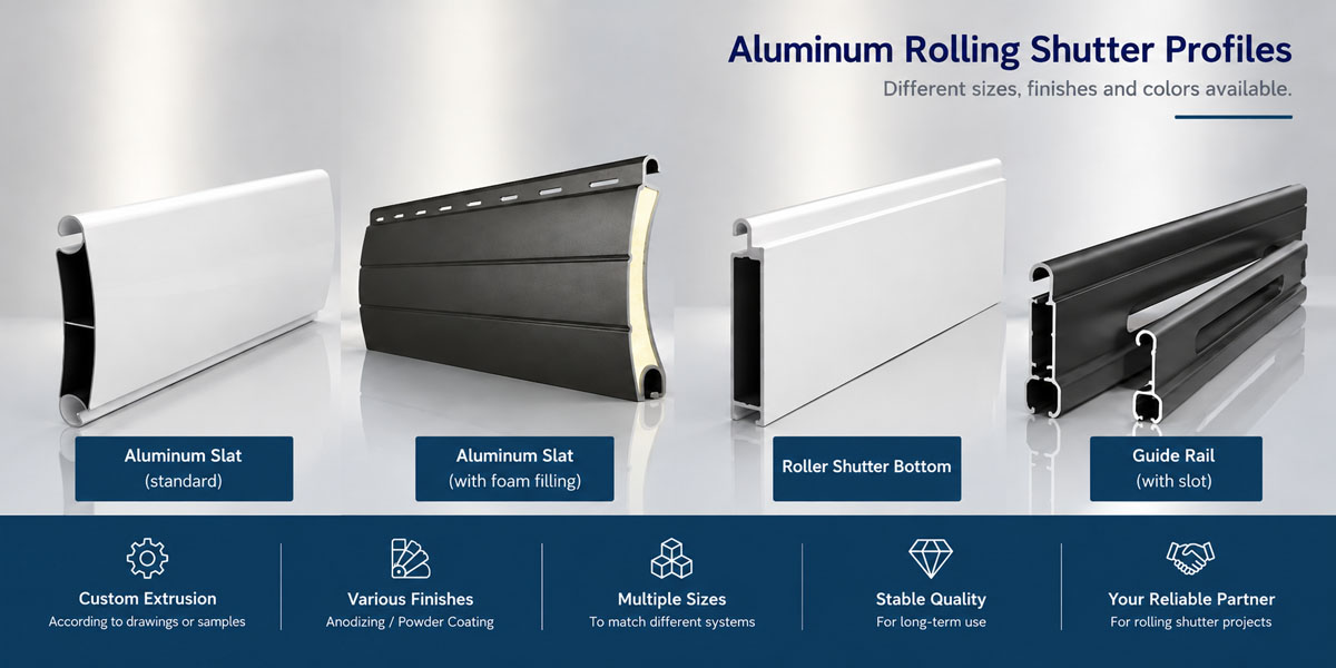 Aluminum roller shutter profile