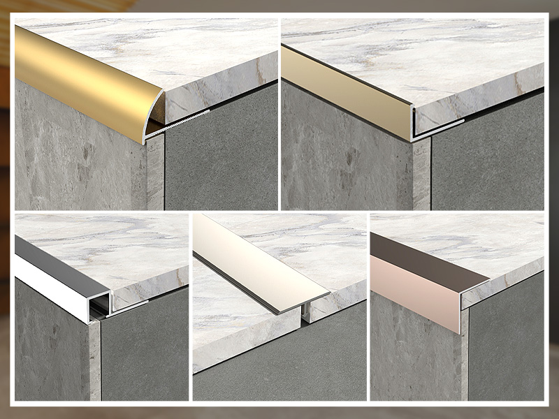 Aluminum tile trim application