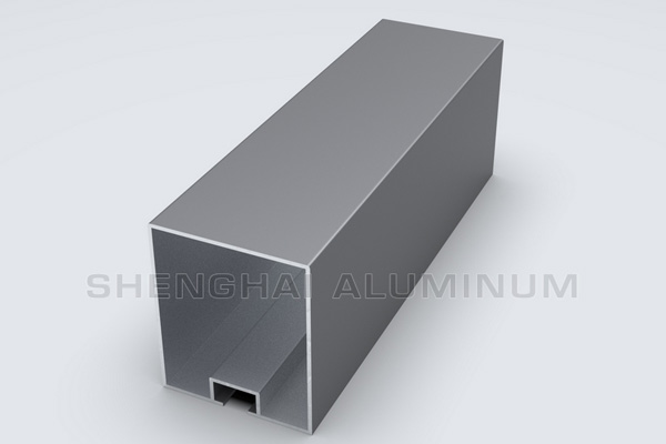 Anodized aluminum rectangular pipe