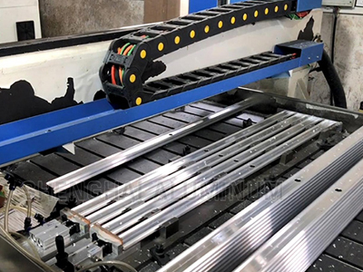 CNC laser cutting aluminum profiles