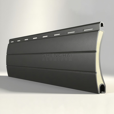 Double-wall aluminum roller shutter slat