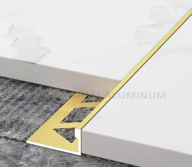 L shaped aluminum tiles trim strip
