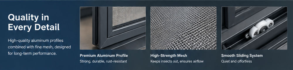 aluminium fly screen details