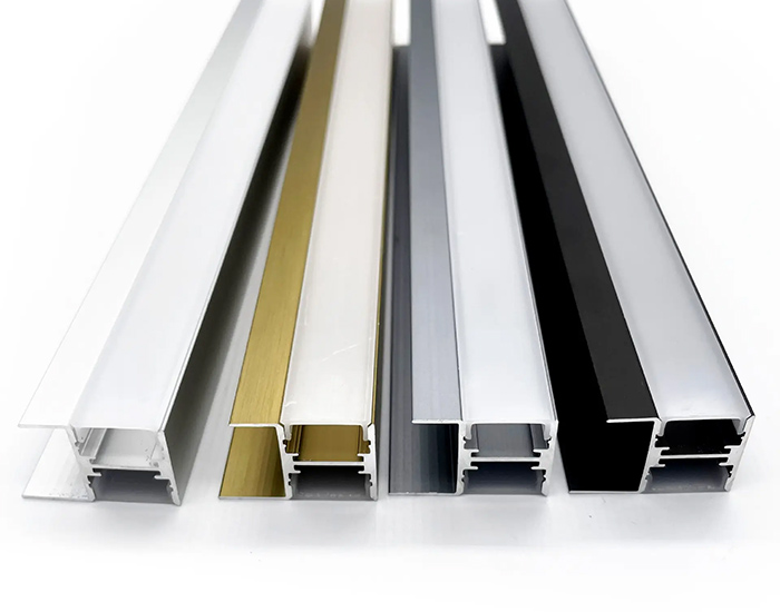 aluminium profiles for indirect lighting by led strips