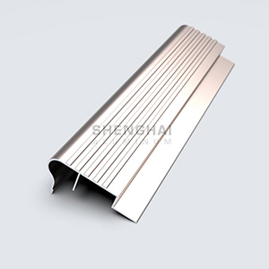 rose gold anodized aluminium stair nosing edge trim