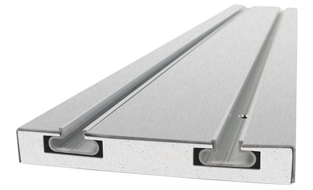 mill finished, anodized aluminum slatwall insert profile