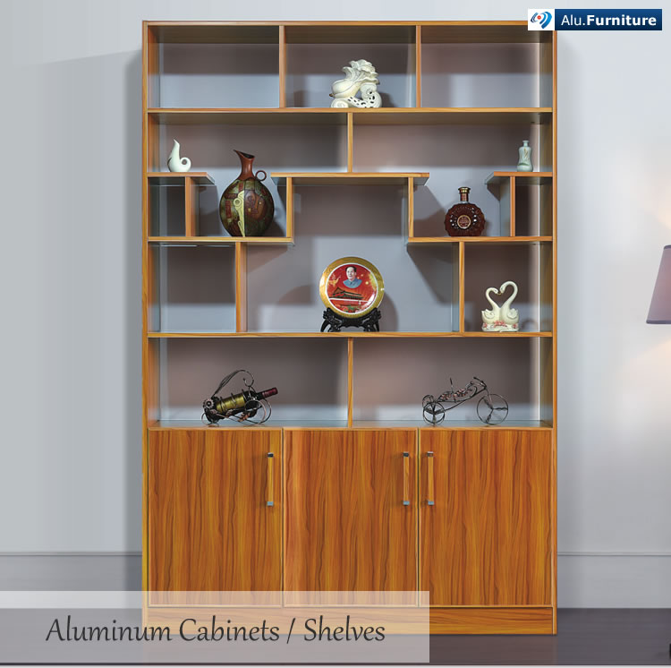 aluminum cabinets shelves